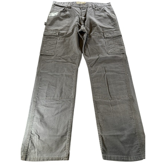 Wrangler Riggs Cargo Pants Men's 40x34 Gray Ranger Ripstop Workwear Double Knee - Picture 1 of 10